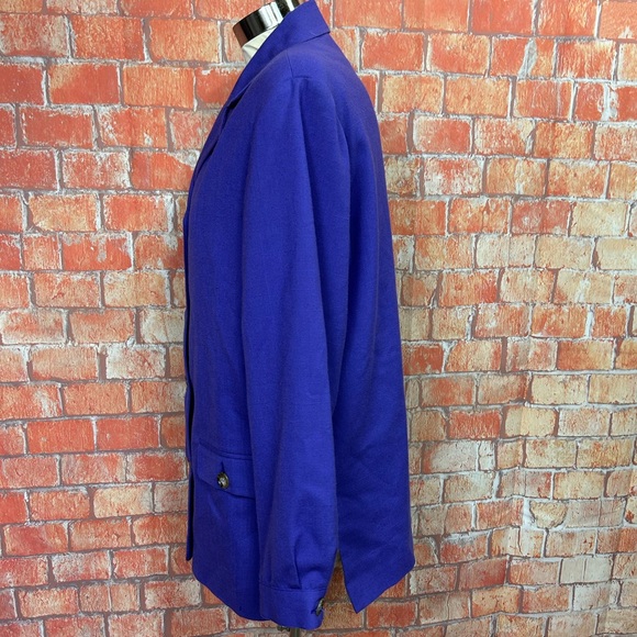 Requirements Petite Vintage Button Front Blazer - Picture 4 of 8